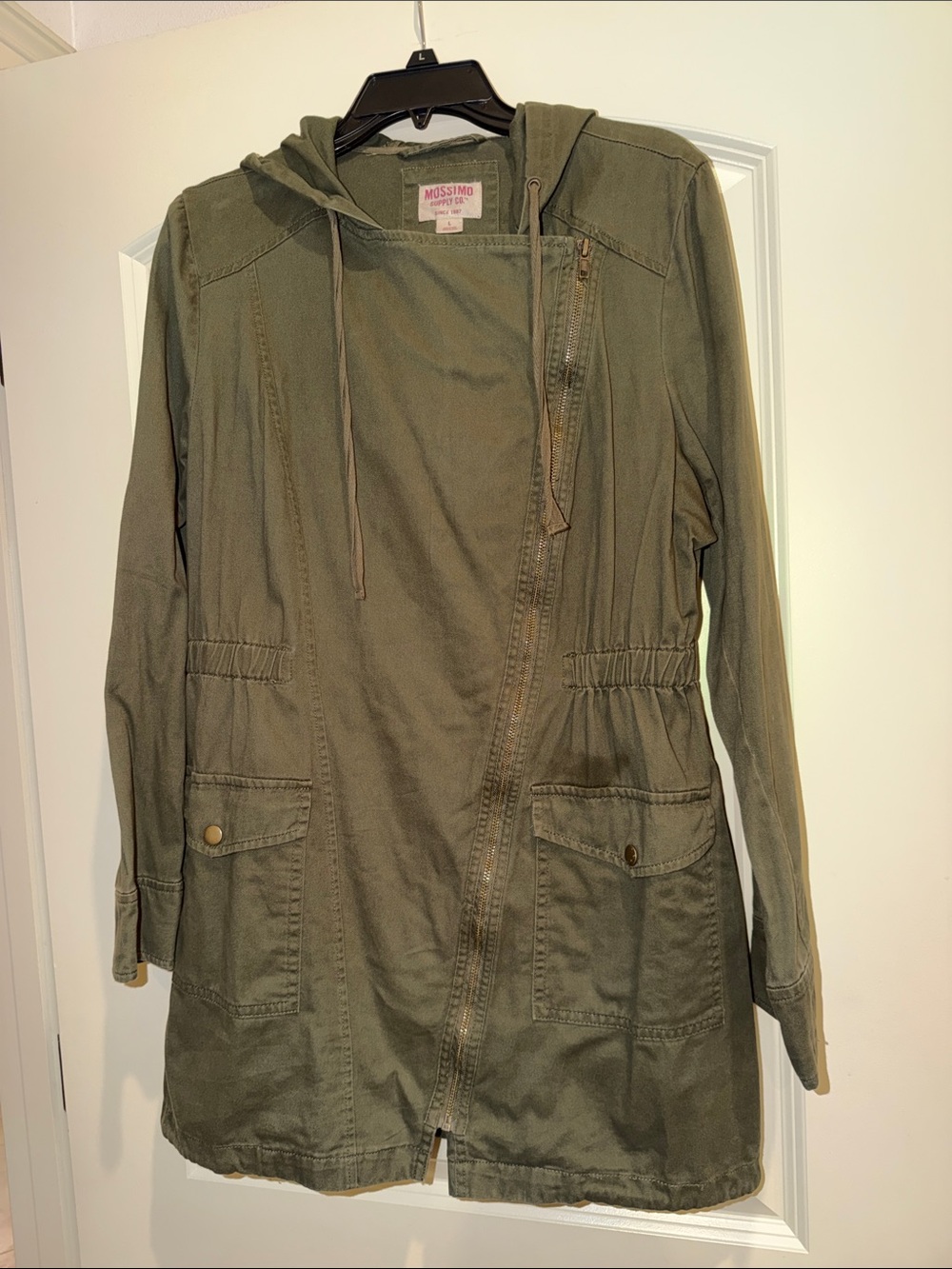 Mossimo Supply Co. Olive Utility Hooded Jacket